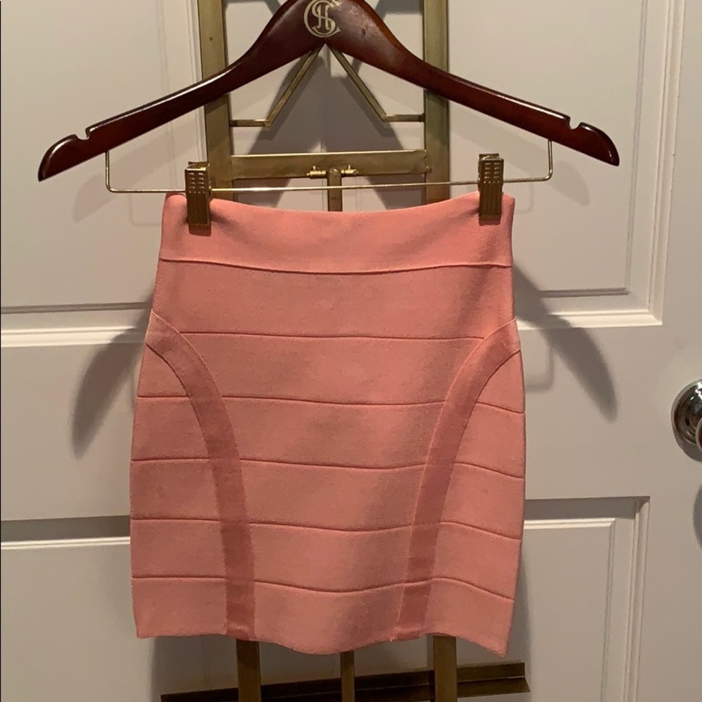 pink tight mini skirt